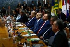 O Fórum de Governadores se reúne, em Brasília