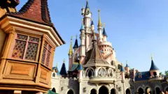 A view of the castle at Disneyland