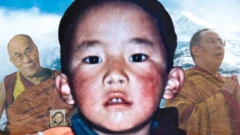 Колаж з Панчен-ламами і Далай-ламою