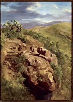 Estructura prehispánica labrada en piedra y comúnmente conocida como el Baño del Rey o el Baño de Nezahualcóyotl.