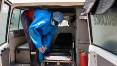 Medic in an ambulance 