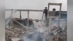 بظاہر یہ حملے کے مقام کی تصویر ہے جو یوکرینی ملٹری نے شیئر کی ہے