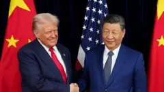 Donald Trump em encontro com Xi Jinping