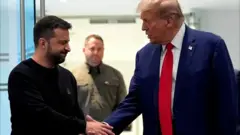 Дональд Трамп під час зустрічі з Володимиром Зеленським у Нью-Йорку, 27 вересня 2024 року