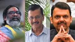 हेमंत सोरेन, अरविंद केजरीवाल, देवेंद्र फडणवीस