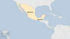 Un mapa que muestra la ubicación de Nizanda en el sur de México.