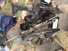 Armas apreendidas em Caraíva em novembro de 2025