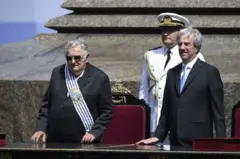 Pepe Mujica durante posse como presidente
