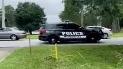 машина полиции на месте происшествия