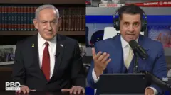 Netanyahu ve podcast sunucusu Patrick Bet-David'in söyleşisinden bir kesit.