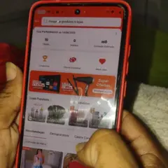Celular com app Shopee