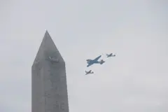 Aviones de guerra sobre el espacio aéreo de Washington D.C.