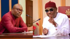 Rivers state governor Sim Fubara and FCT Minister Nyesom Wike