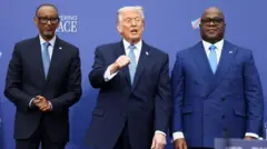 Paul Kagame, Donald Trump da Félix Tshisekedi.