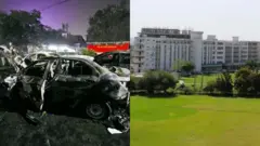 दिल्लीत स्फोट झाला ते ठिकाण आणि फरीदाबादमधील अल फलाह विद्यापीठाचा परिसर