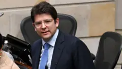 Miguel Uribe Turbay, no Congresso Colombiano em maio de 2025.