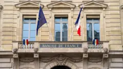 A view of the exterior of the Bank of France