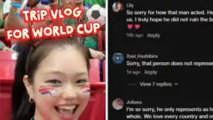 Ảnh chụp màn hình video của cô Yoon Su-jin, có hàng triệu người theo dõi trên mạng