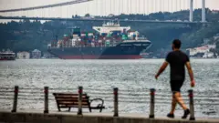 Грузовой корабль в порту Одессы