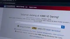 Laman KBBI daring pemutakhiran terakhir Oktober 2025.