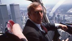Boesky sobrevolando Nueva York en un avión privado.