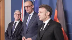 Кир Стармер, Фридрих Мерц и Эммануэль Макрон