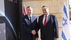 وزير الخارجية البريطاني، اللورد كاميرون، و نظيره الإسرائيلي، إسرائيل كاتس