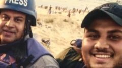 خبرنگار شبکه الجزیره به همراه پدرش