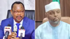 A collage of images of Salihu Abdullahi Dembos and Rotimi Pedro