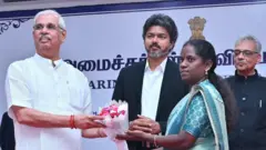 தவெக அரசின் அமைச்சர்கள் பதவியேற்பு விழாவில் நடந்தது என்ன?