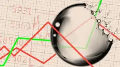 Ilustración de una burbuja estallando