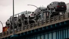 SUV, jembatan, Kanada, Amerika Serikat 