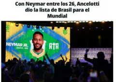 Título da matéria do Olé sobre convocação ressalta convocação de Neymar