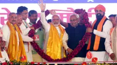 औरंगाबाद की जनसभा में पीएम नरेंद्र मोदी और सीएम नीतीश कुमार का स्वागत