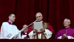 Papa Leão 14 faz discurso após ser anunciado