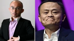 Billionaire dealmaker Bao Fan Bao and Jack Ma