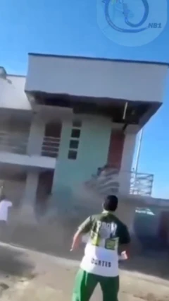 Edificio a punto de colapsar en Colombia