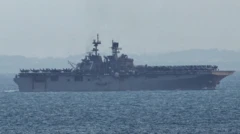 Tàu USS Tripoli chở khoảng 3.500 lính thủy đánh bộ và thủy thủ