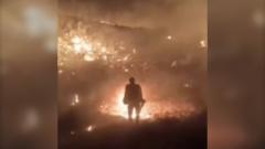 آتش‌سوزی در دامنه کبیر کوه آبدانان