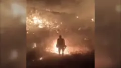آتش‌سوزی در دامنه کبیر کوه آبدانان
