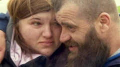 Dmytro (à droite) et sa femme Tetiana (à gauche)