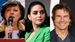 Susan Sarandon, Melissa Barrera y Tom Cruise.