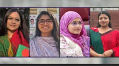 তাজনুভা জাবিন, তাসনিম জারা, সামান্থা শারমিন, নুসরাত তাবাসসুম।