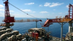 تصویر یک سکوی استخراج نفت در میان دریا