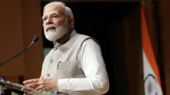 वाशिंगटन में भाषण देते मोदी
