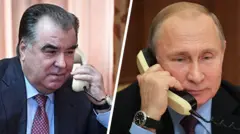 Владимир Путин менен Эмомали Рахмон 