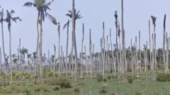 చనిపోతున్న కొబ్బరిచెట్లు