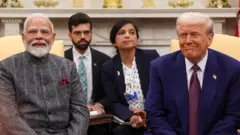 হোয়াইট হাউসে প্রধানমন্ত্রী মোদী ও প্রেসিডেন্ট ট্রাম্প, ফেব্রুয়ারি ২০২৫