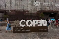 Imagem de um mural da COP30