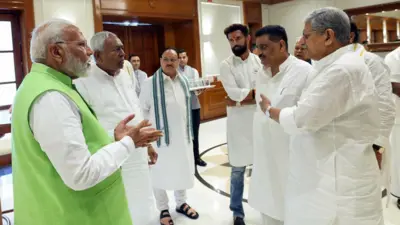 नरेंद्र मोदी बिहार के नेताओं के साथ